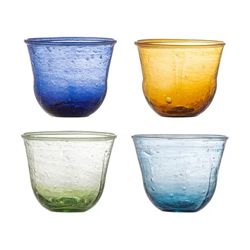 Copo Karu 28 cl, 4 peças - Azul-amarelo-verde-azul claro - Bloomingville