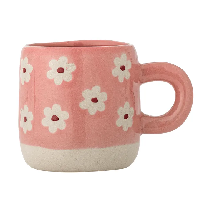 Copo Millie 110 ml - Rosa, flores - Bloomingville
