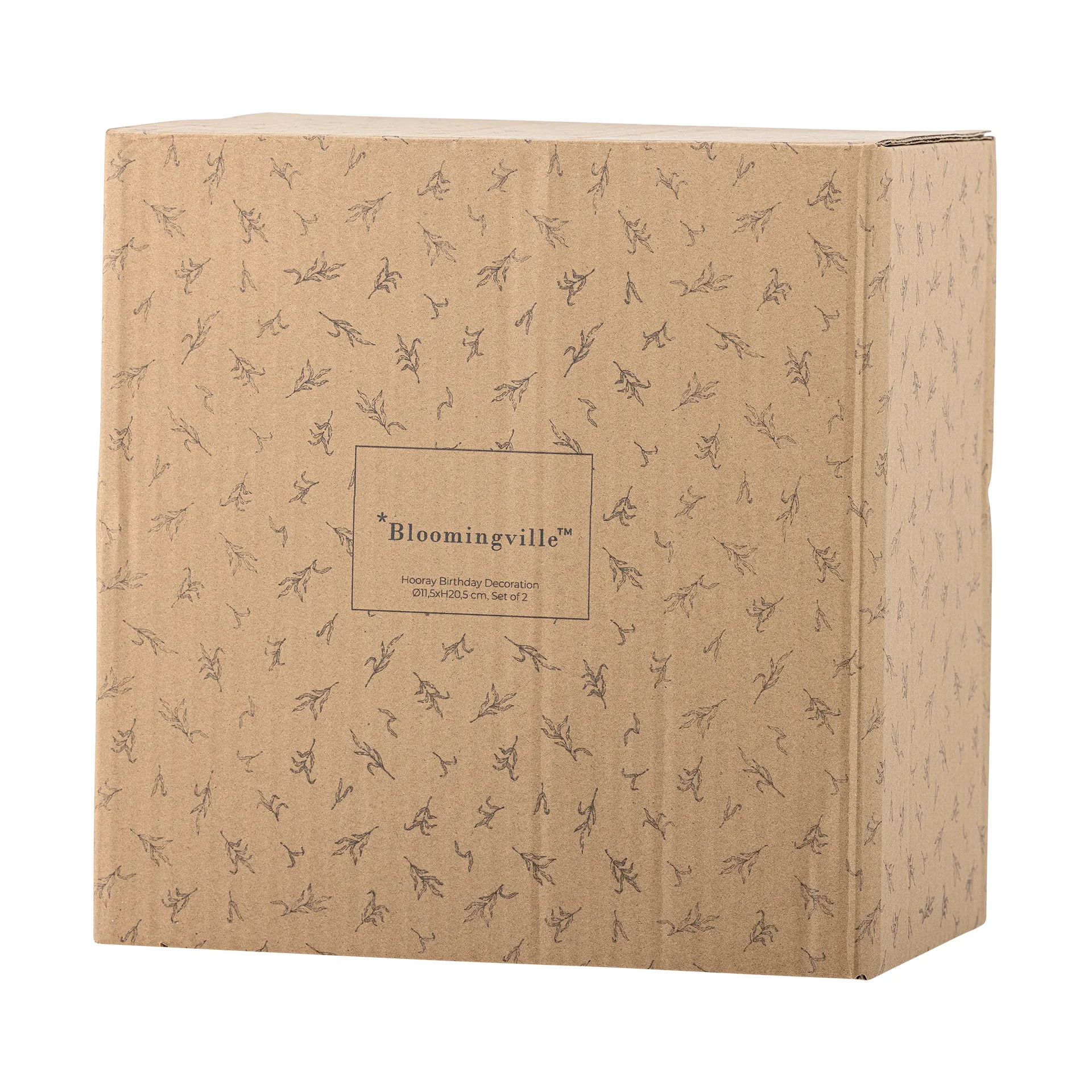 Decoração de aniversário Hooray 2 peças, Vermelho Bloomingville