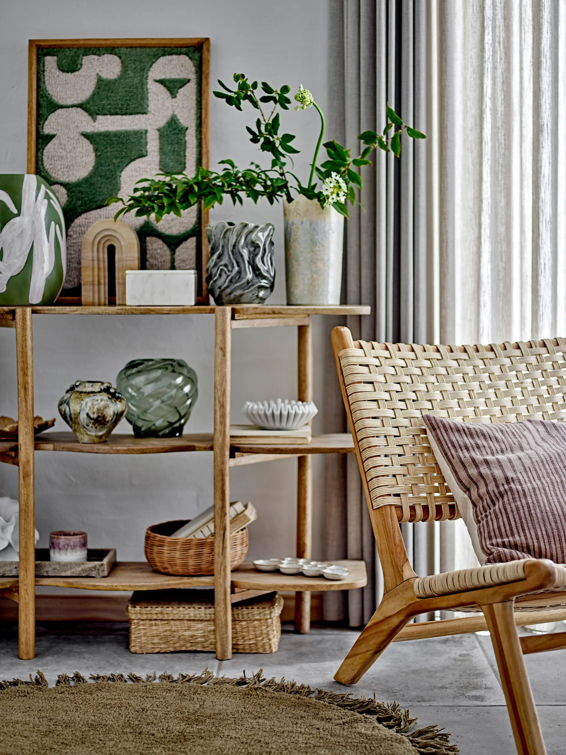 Decoração de parede Longton 45x65 cm, Green Bloomingville