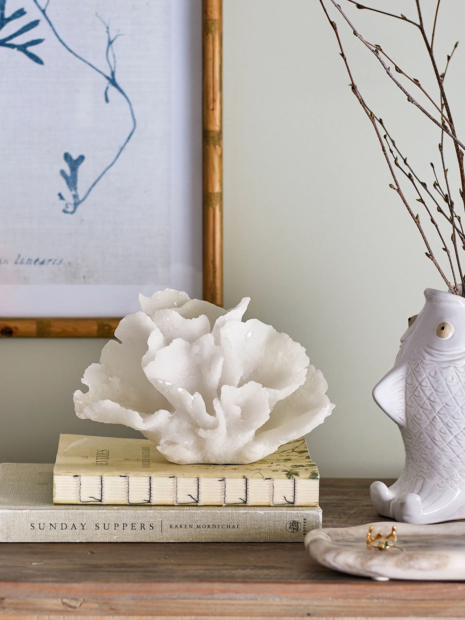 Decoração Rosenia 14 cm, Branco Bloomingville