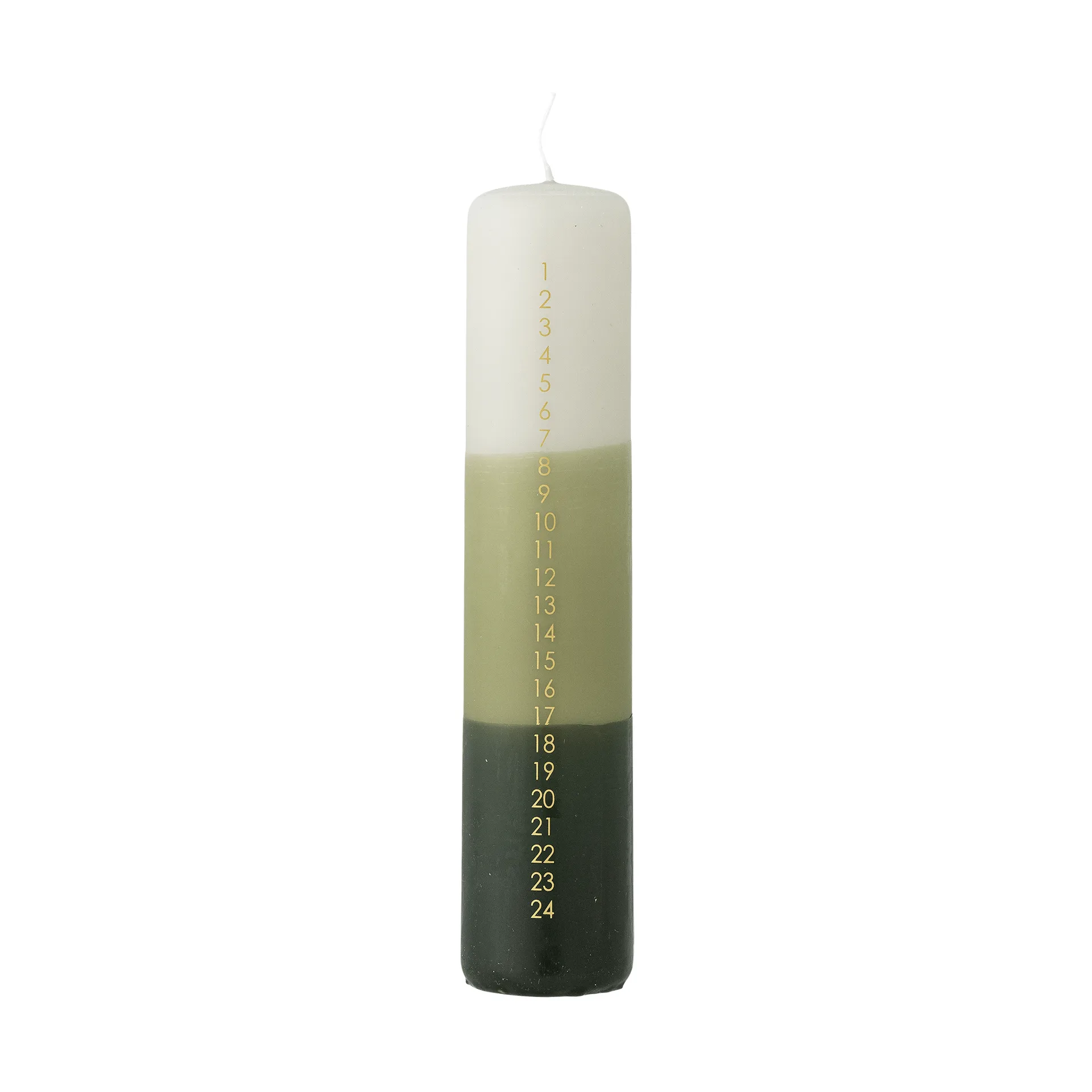 Dip Dye vela de Advento, Verde, 25 cm Bloomingville