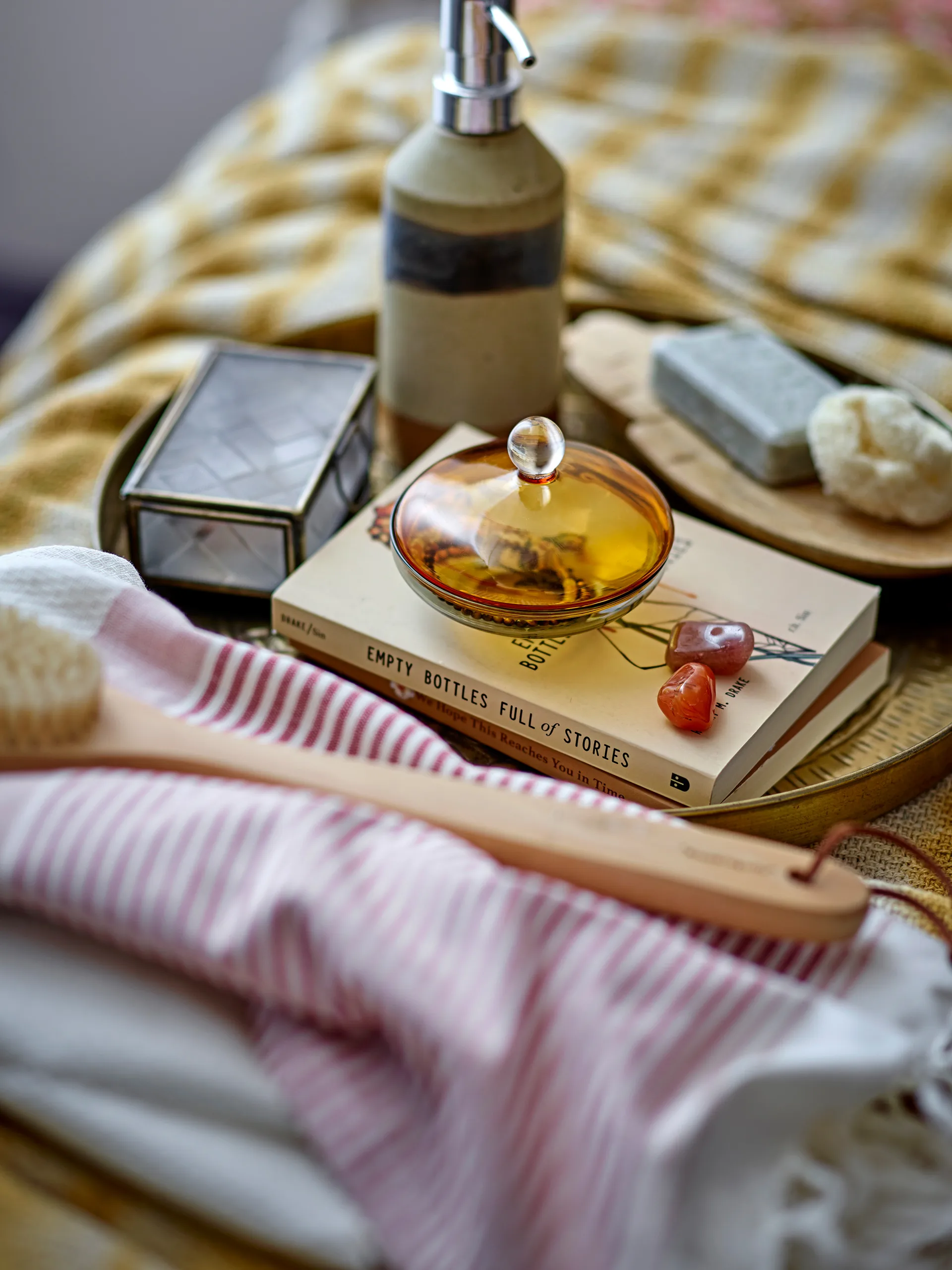 Dispensador de sabão Solange 19,5 cm, Nature Bloomingville