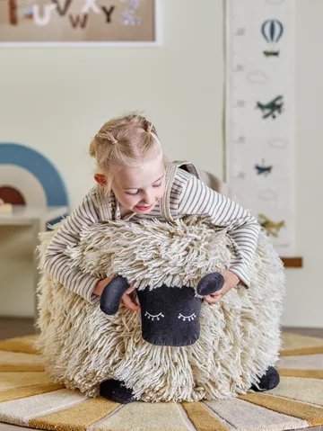 Dolly puff lã 50x45 cm - Branco - Bloomingville