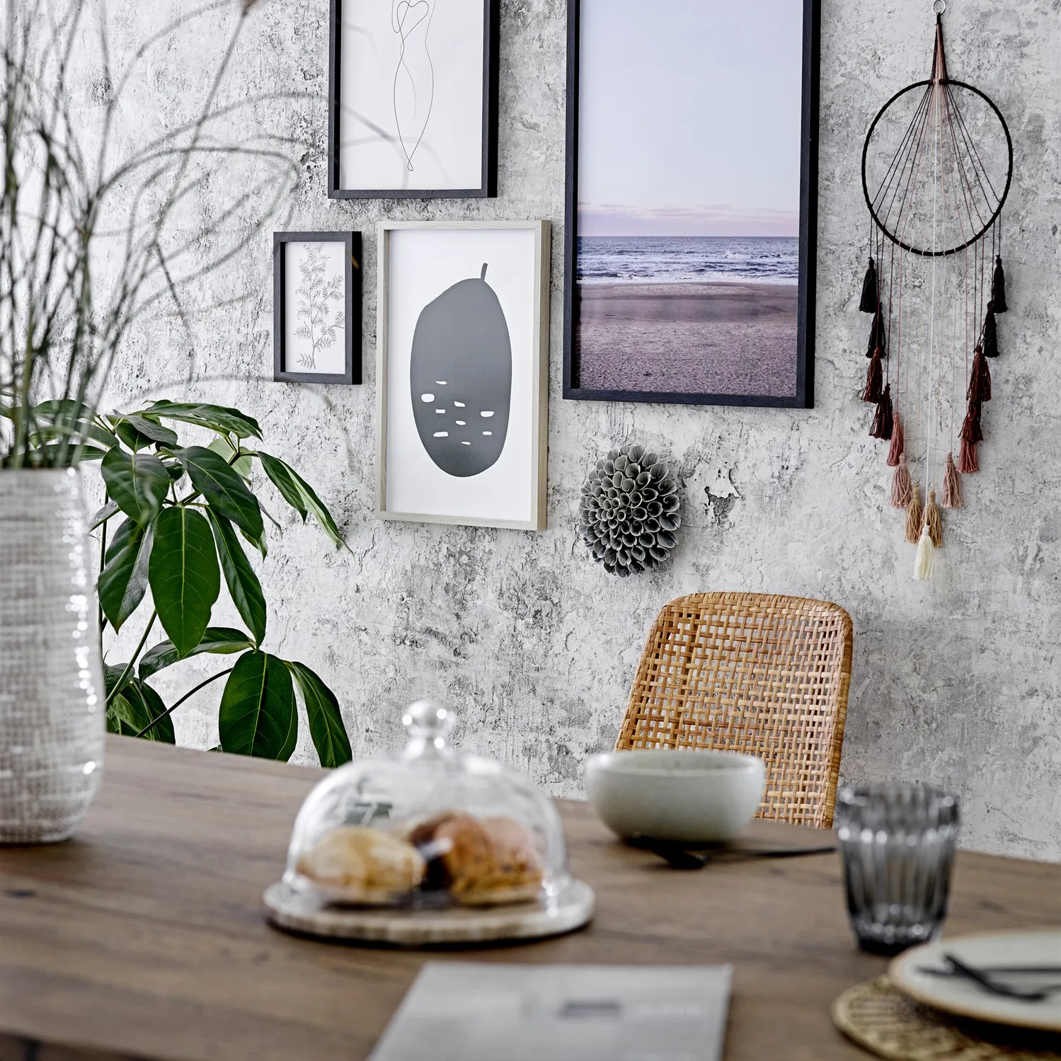 Flor decorativa Bloomingville, Cinza pedra Bloomingville