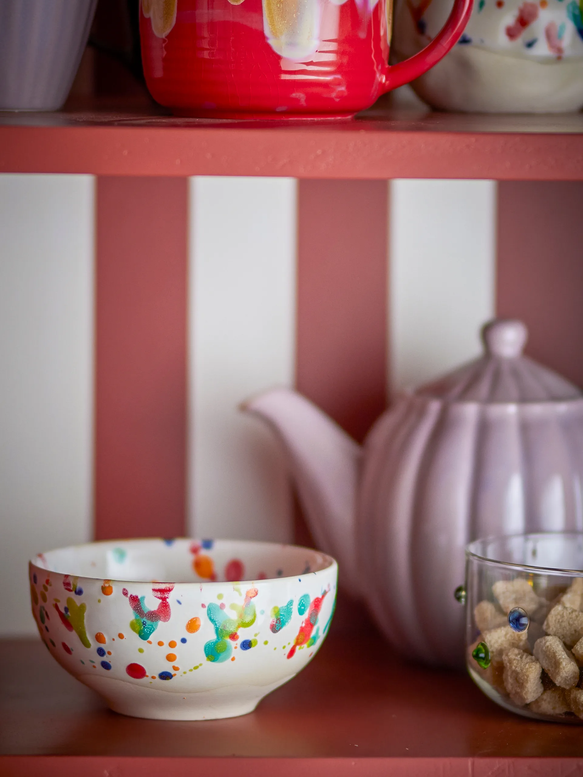 Freckles taça 4 unidades Ø11,5 cm, Vermelho Bloomingville