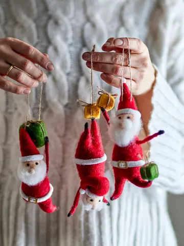 Giles ornamento de Natal - Vermelho, 3 peças, 17 cm - Bloomingville
