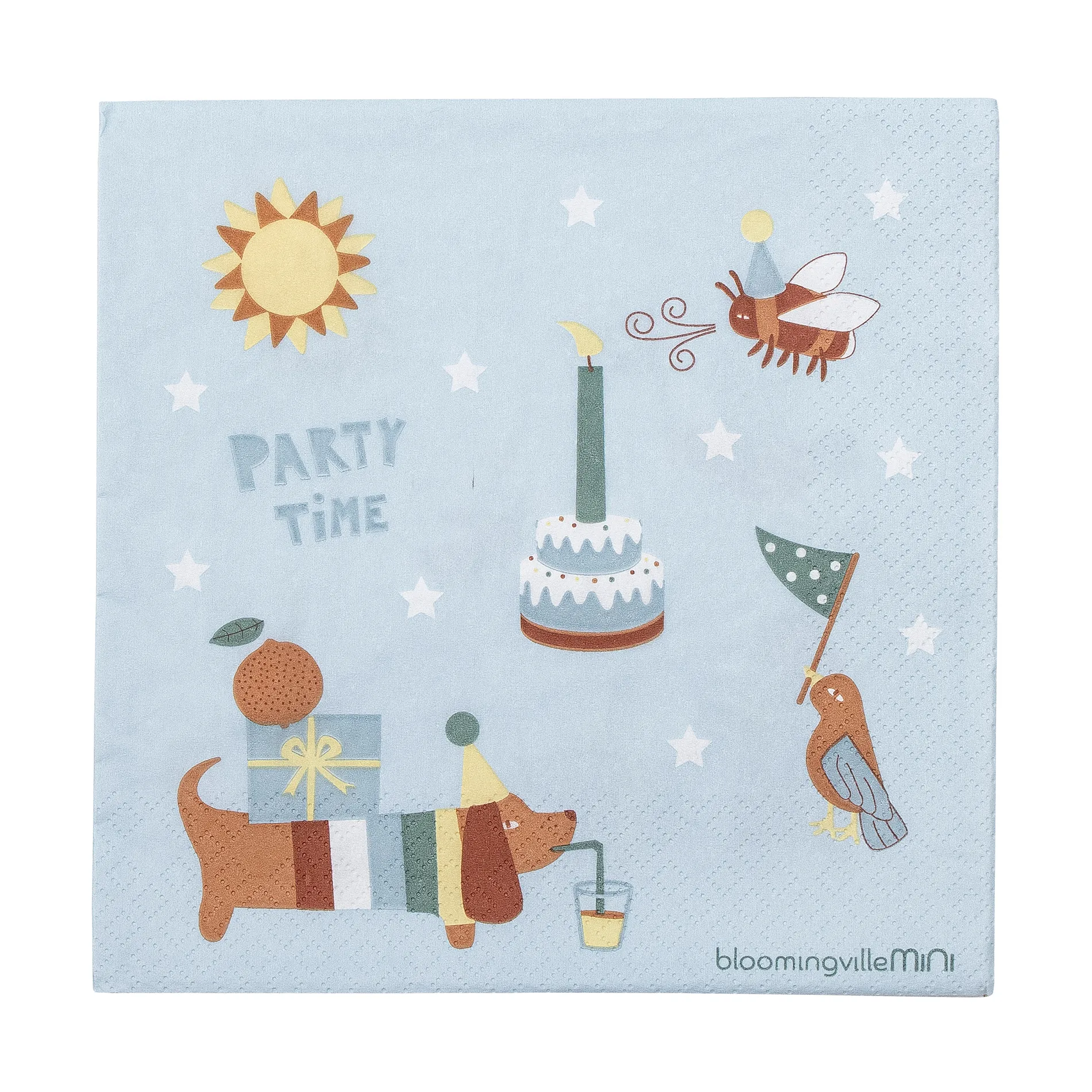 Guardanapo Charlie 33x33 cm 20-unidades, Blue Bloomingville