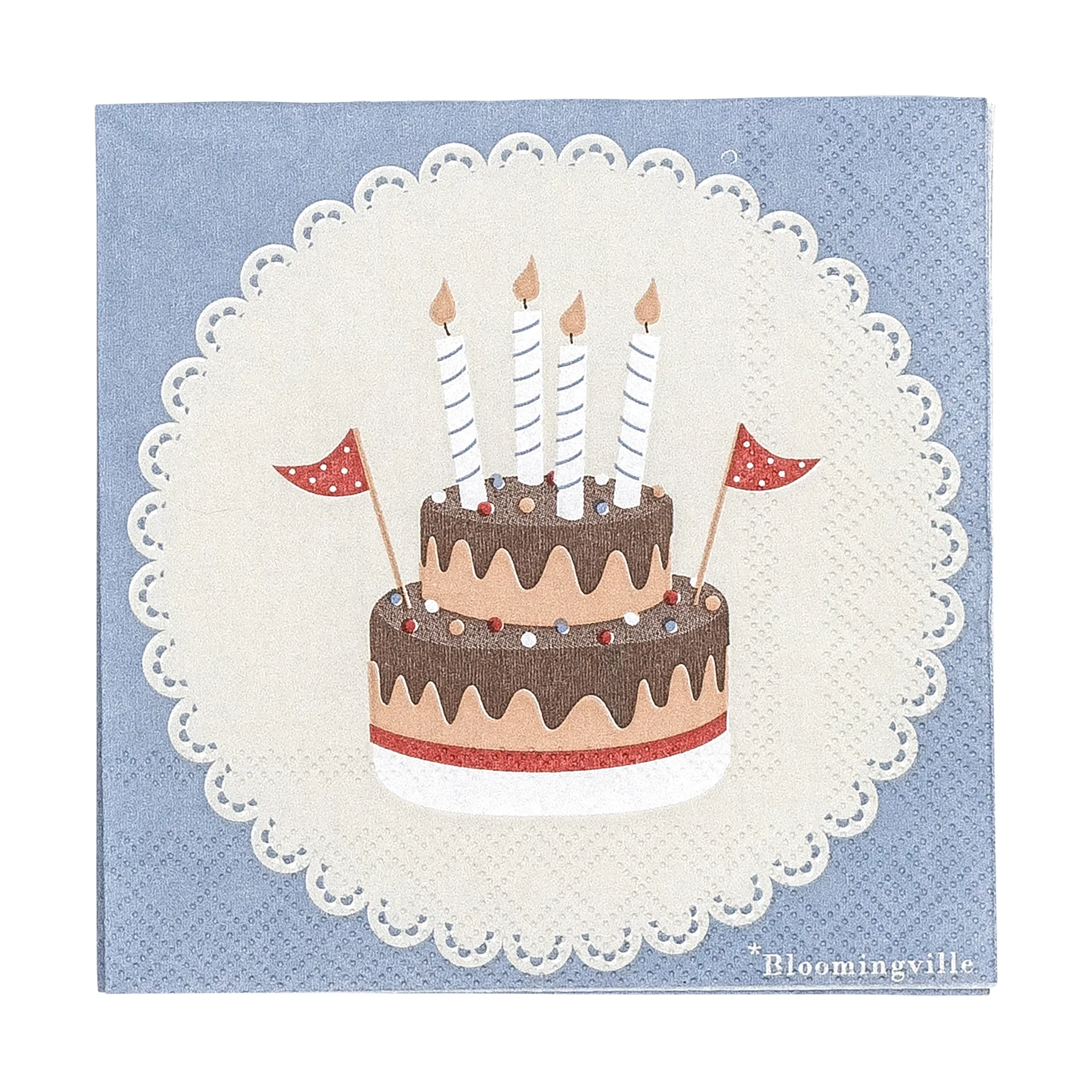 Guardanapos Oscar 20 unidades, Azul Bloomingville