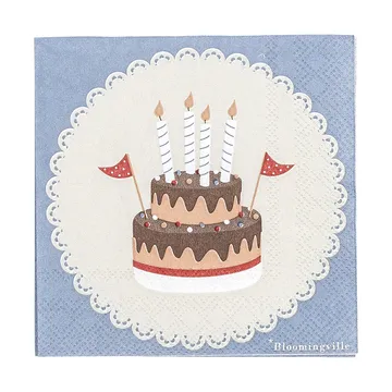 Guardanapos Oscar 20 unidades - Azul - Bloomingville