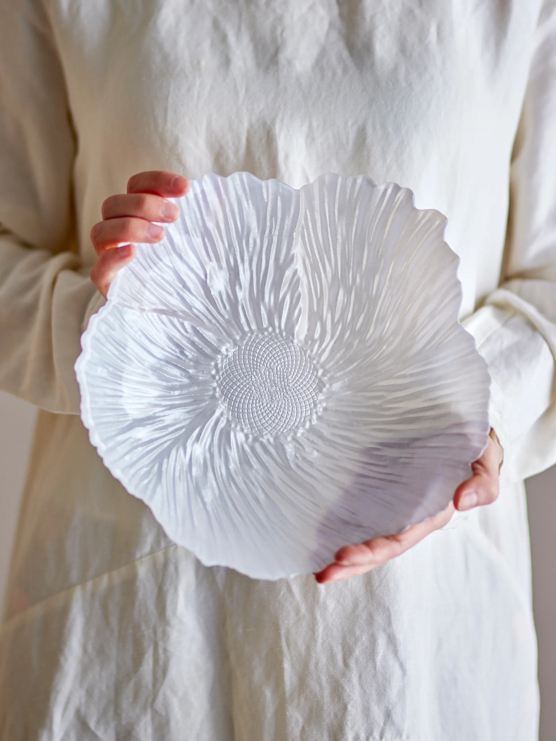 Iani taça vidro Ø26 cm, Branco Bloomingville