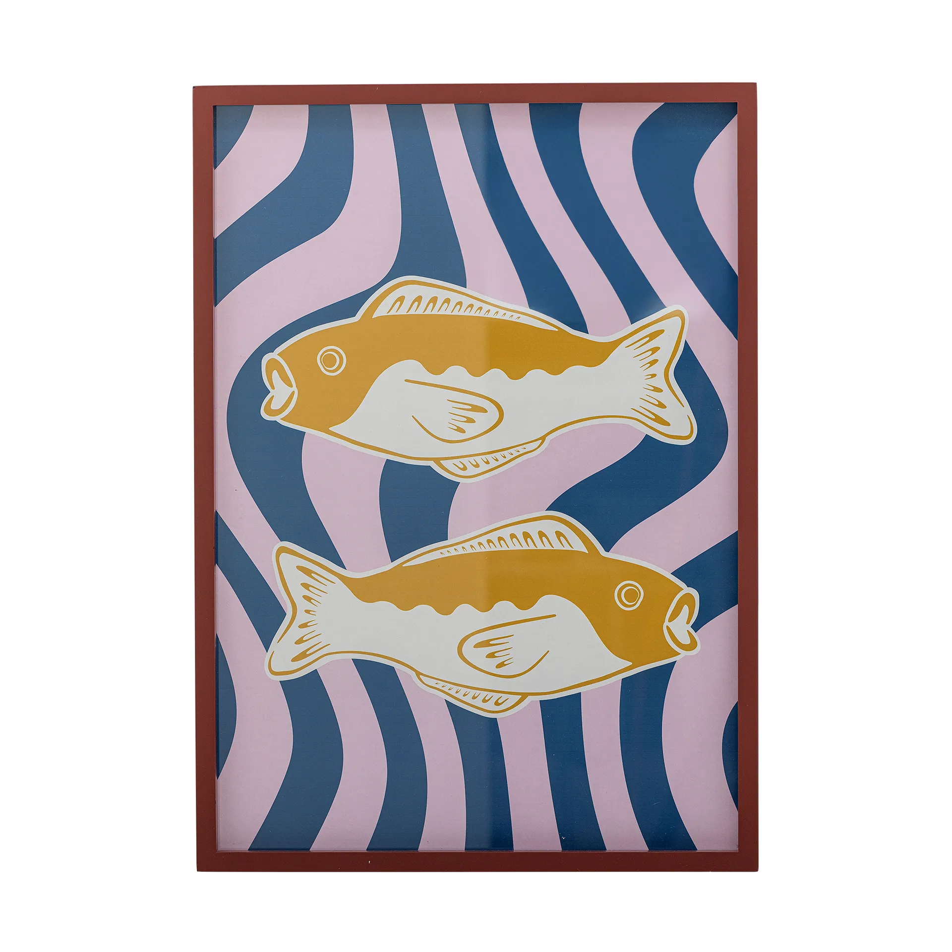 Ilustração Remy com moldura 50x70 cm, Rosa Bloomingville