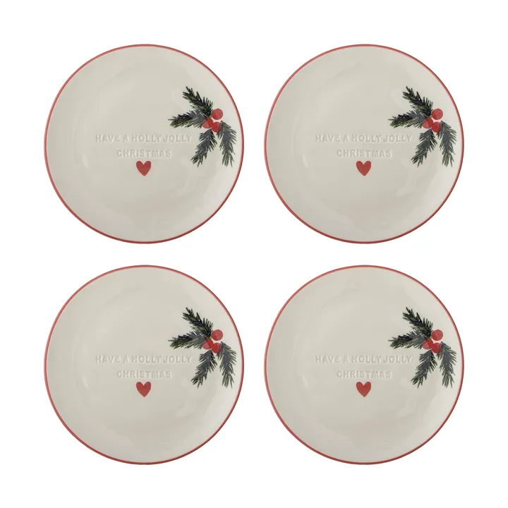 Jovida prato de sobremesa - Nature, 4 peças, Ø16 cm - Bloomingville