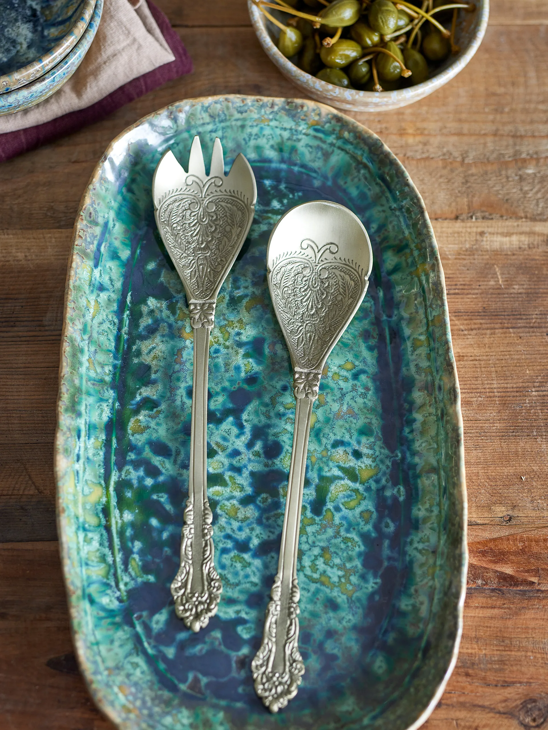 Kalima talheres de salada 2 peças, Latão Bloomingville