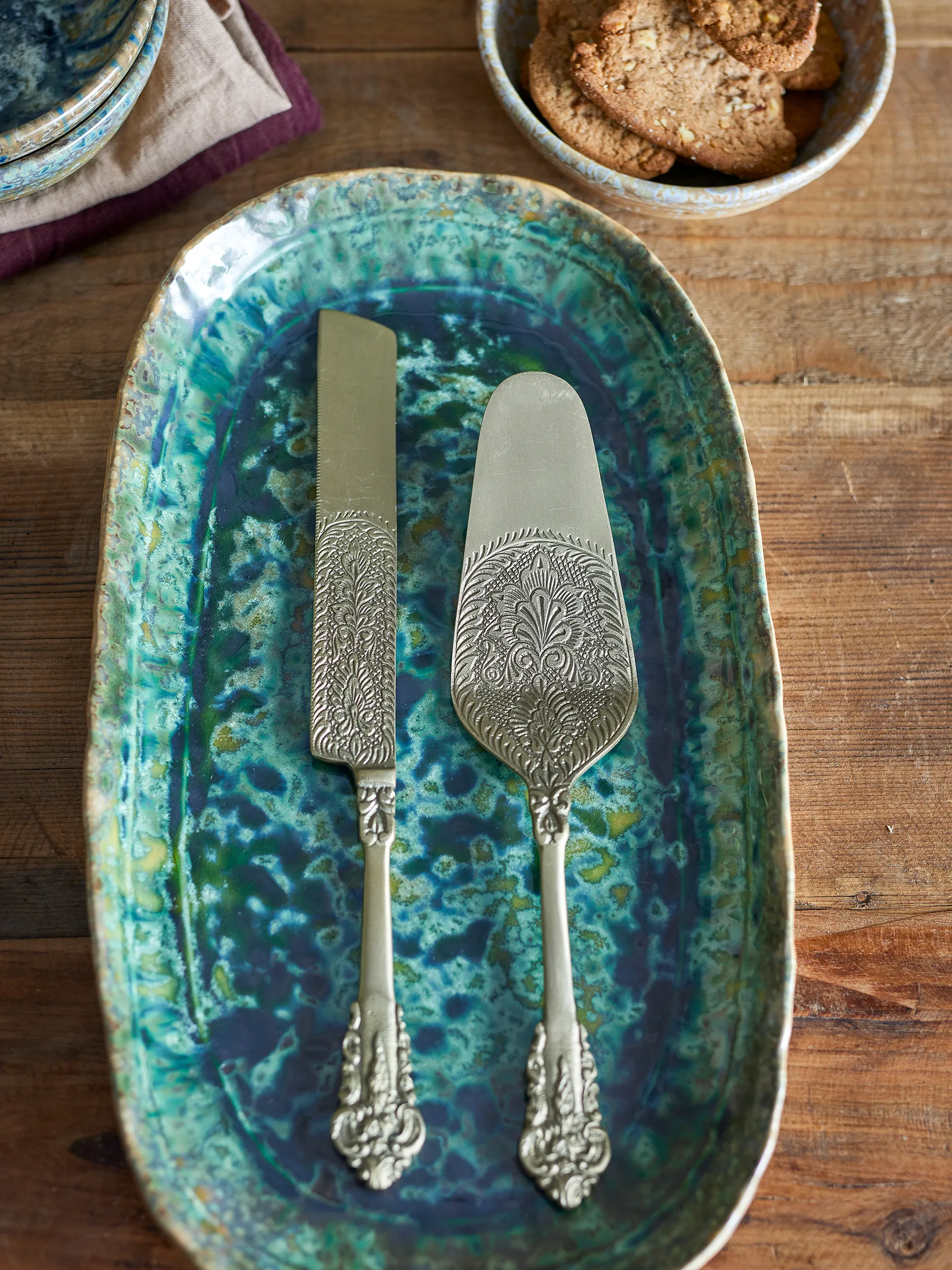 Kalima talheres para bolo 2 peças, Latão Bloomingville