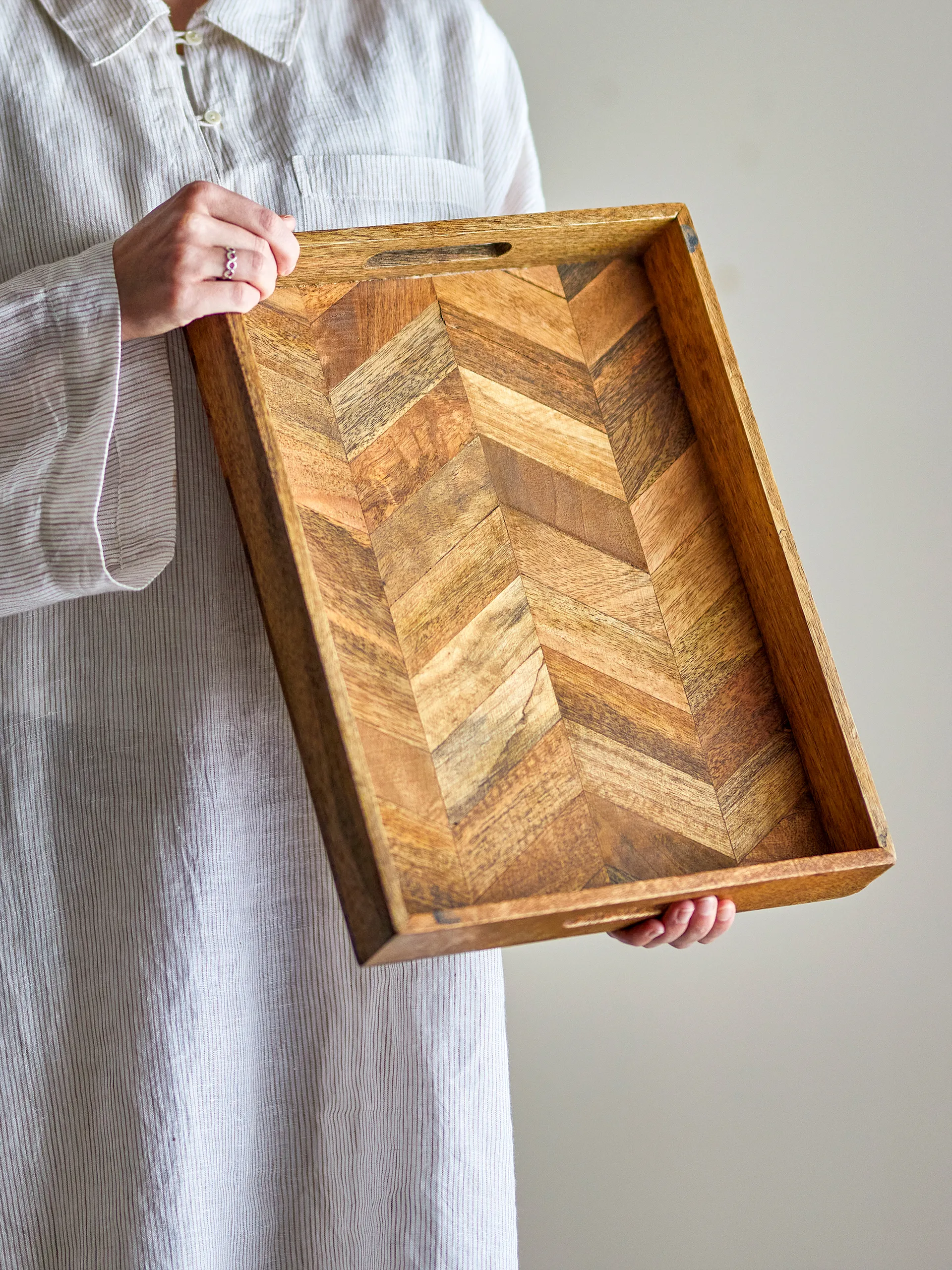 Katalyn tabuleiro de servir 30x40 cm, Natural Bloomingville