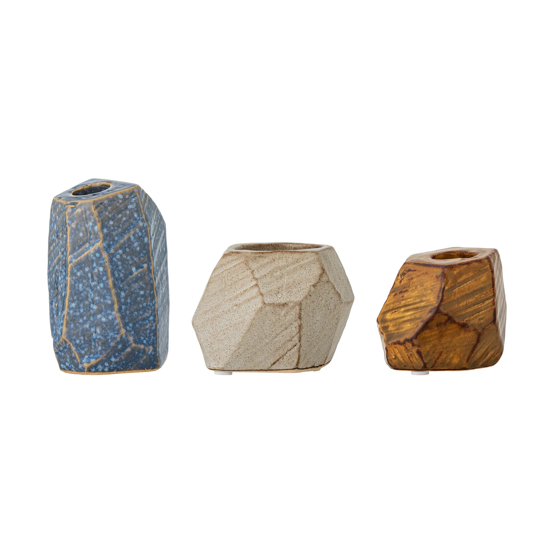 Kimber votivo & porta-velas 3 peças, Azul Bloomingville