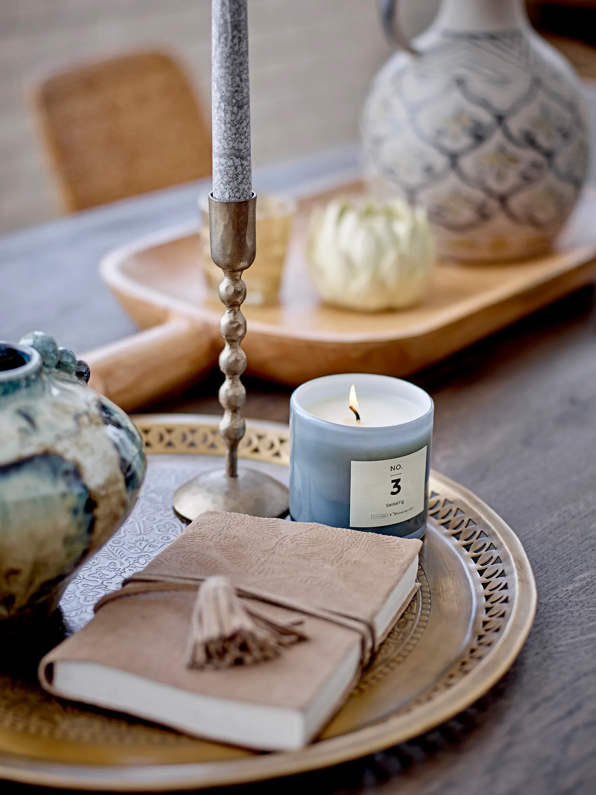 Kimmie castiçais 2 peças, Latão Bloomingville