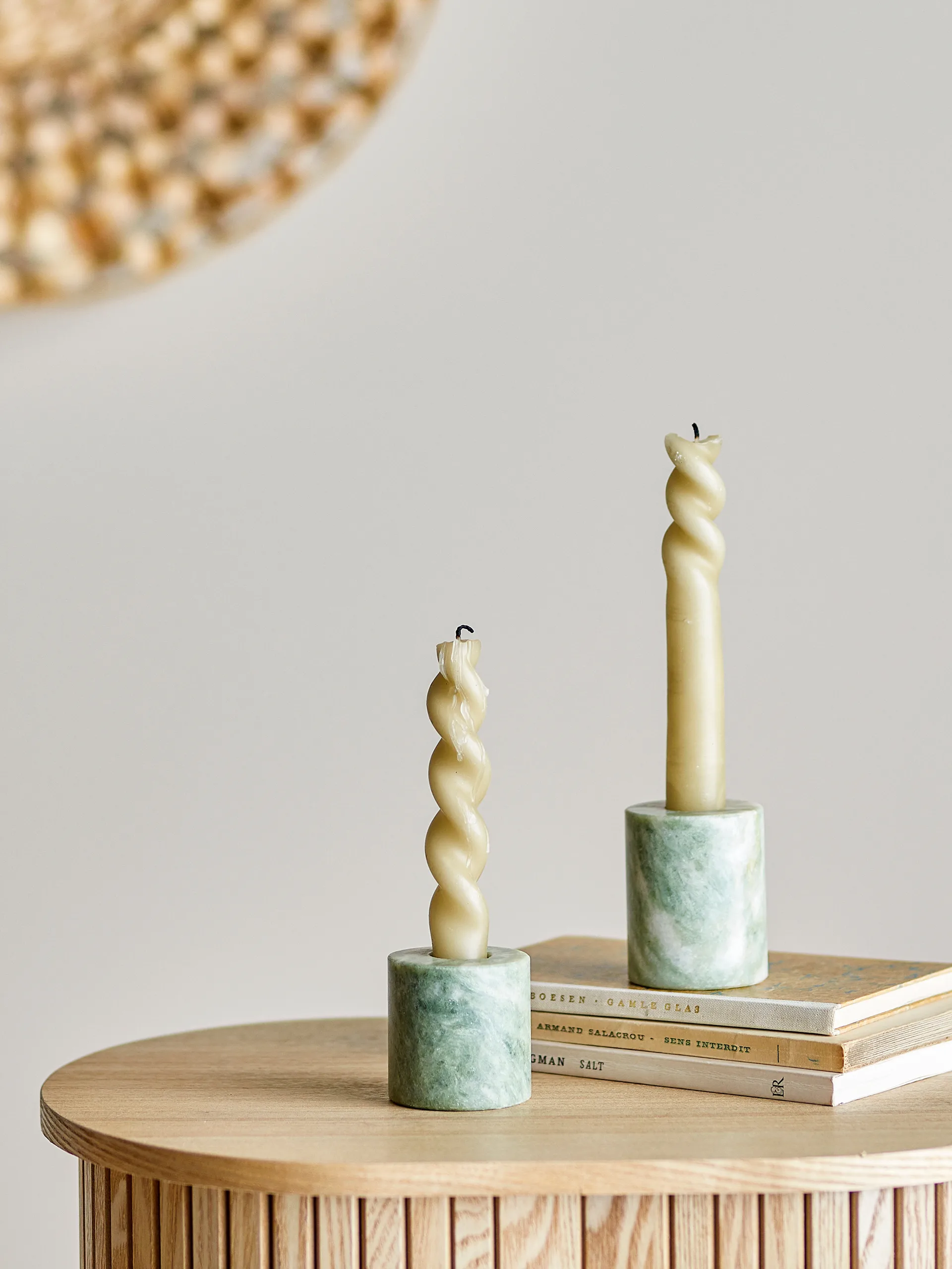 Kokoro castiçal 2 peças, Mármore verde Bloomingville