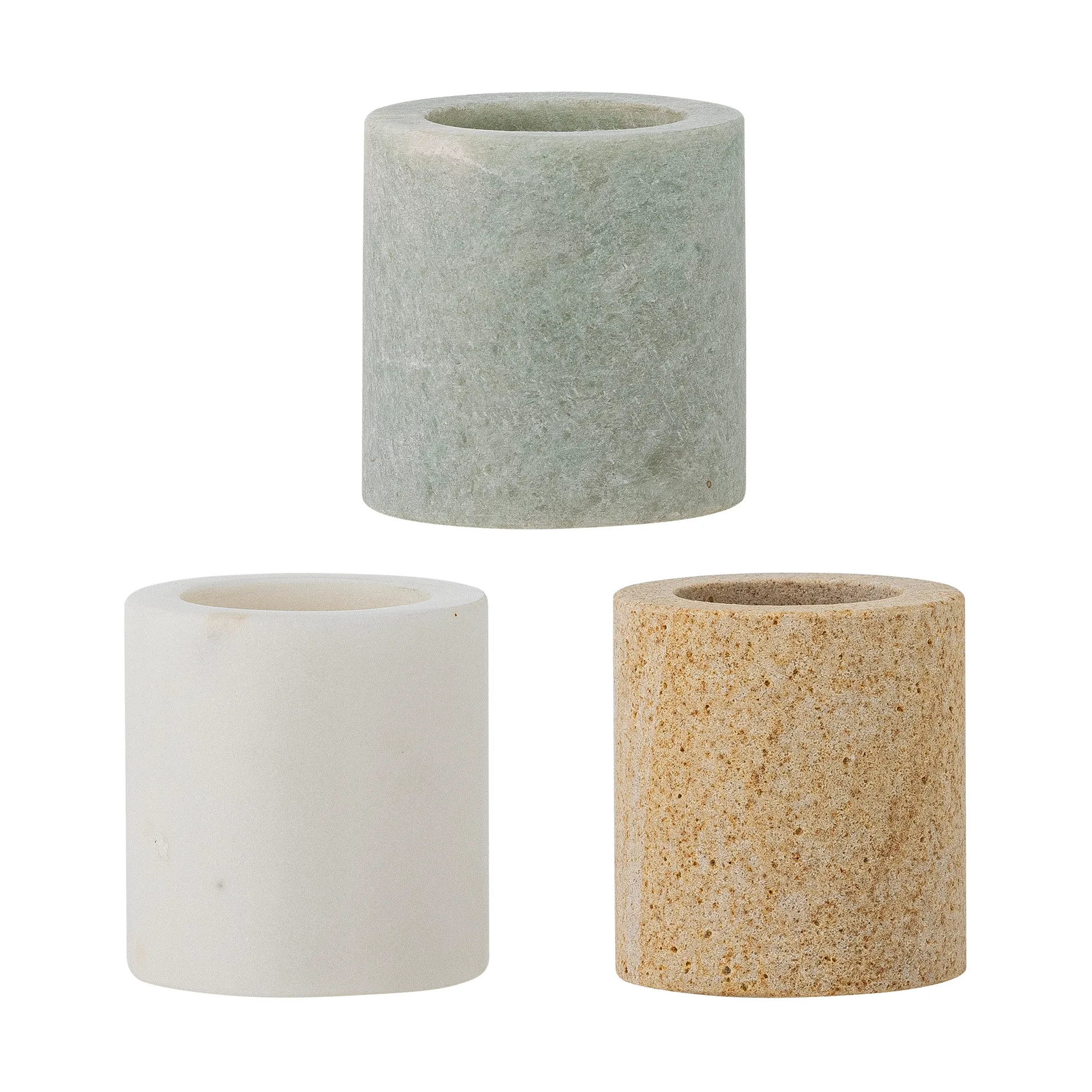 Kokui pote 3 peças, Mármore Bloomingville