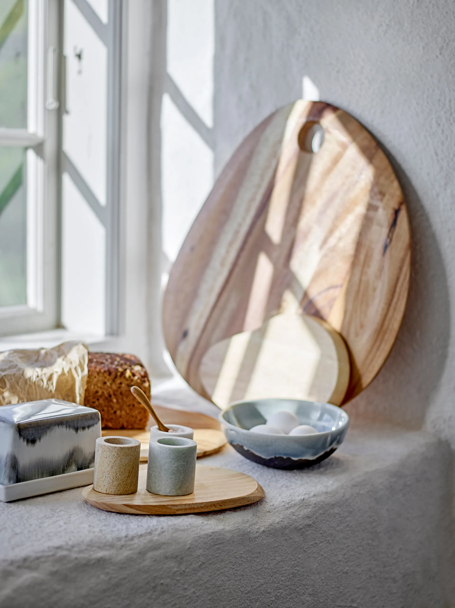 Kokui pote 3 peças, Mármore Bloomingville