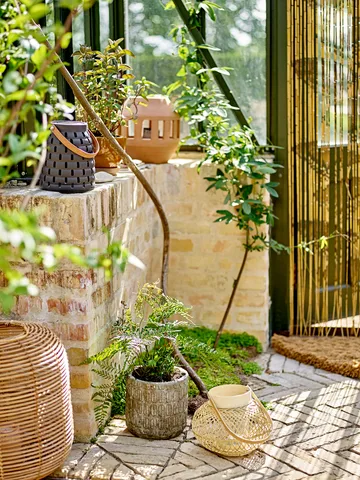 Lanterna lâmpada solar Trellis 18 cm  - Preto  - Bloomingville