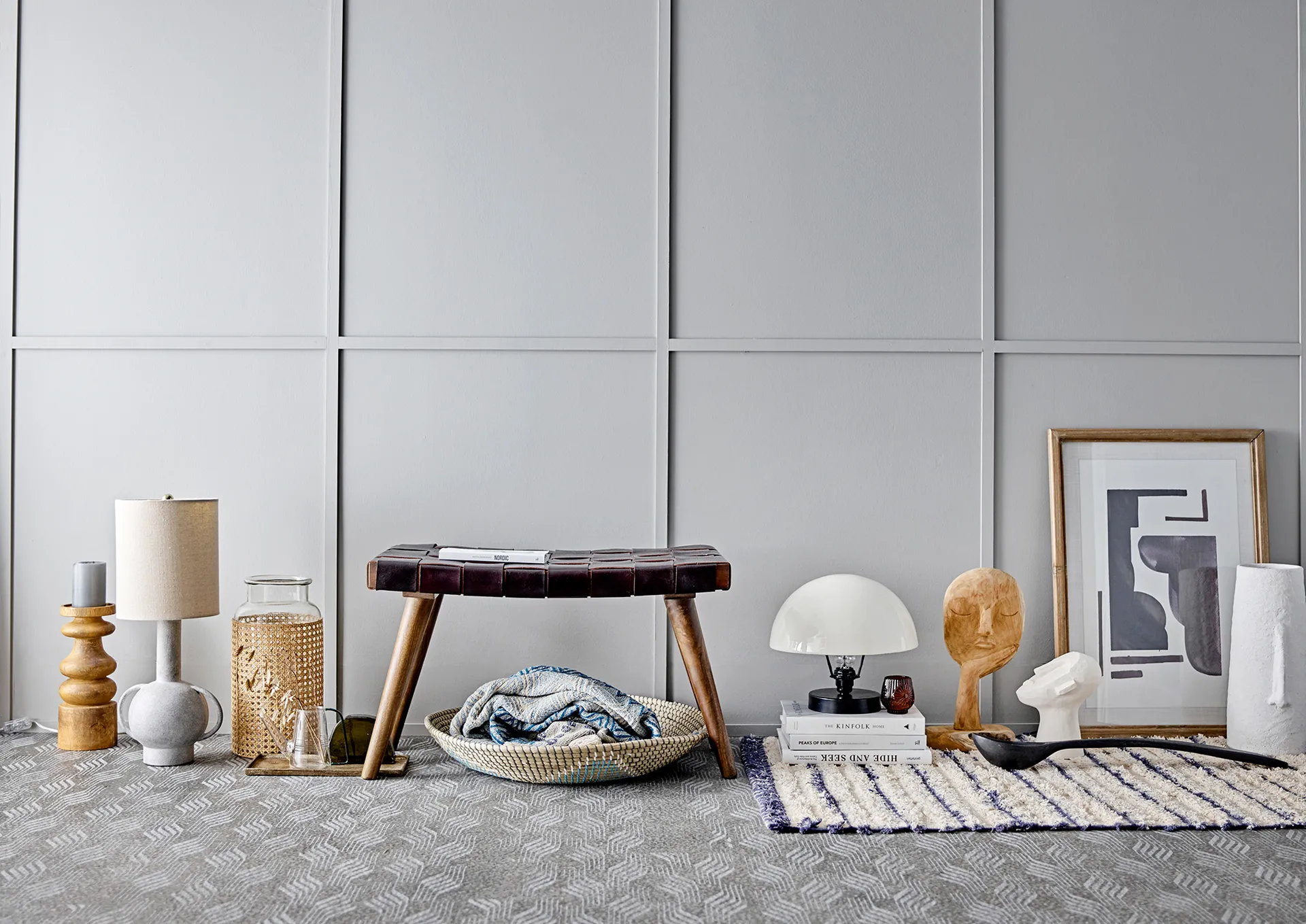 Lanternas com badeja de madeira Bloomingville 6 un., multi Bloomingville