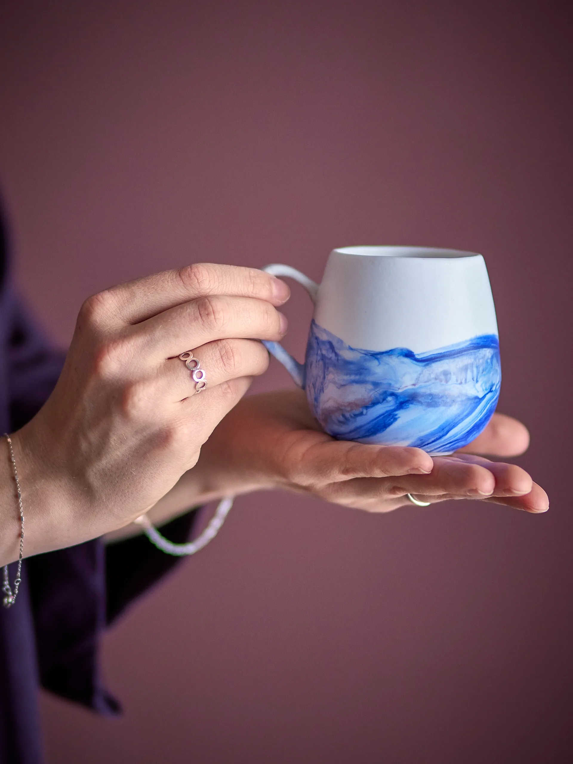 Lyre copo 4 unidades, Azul Bloomingville