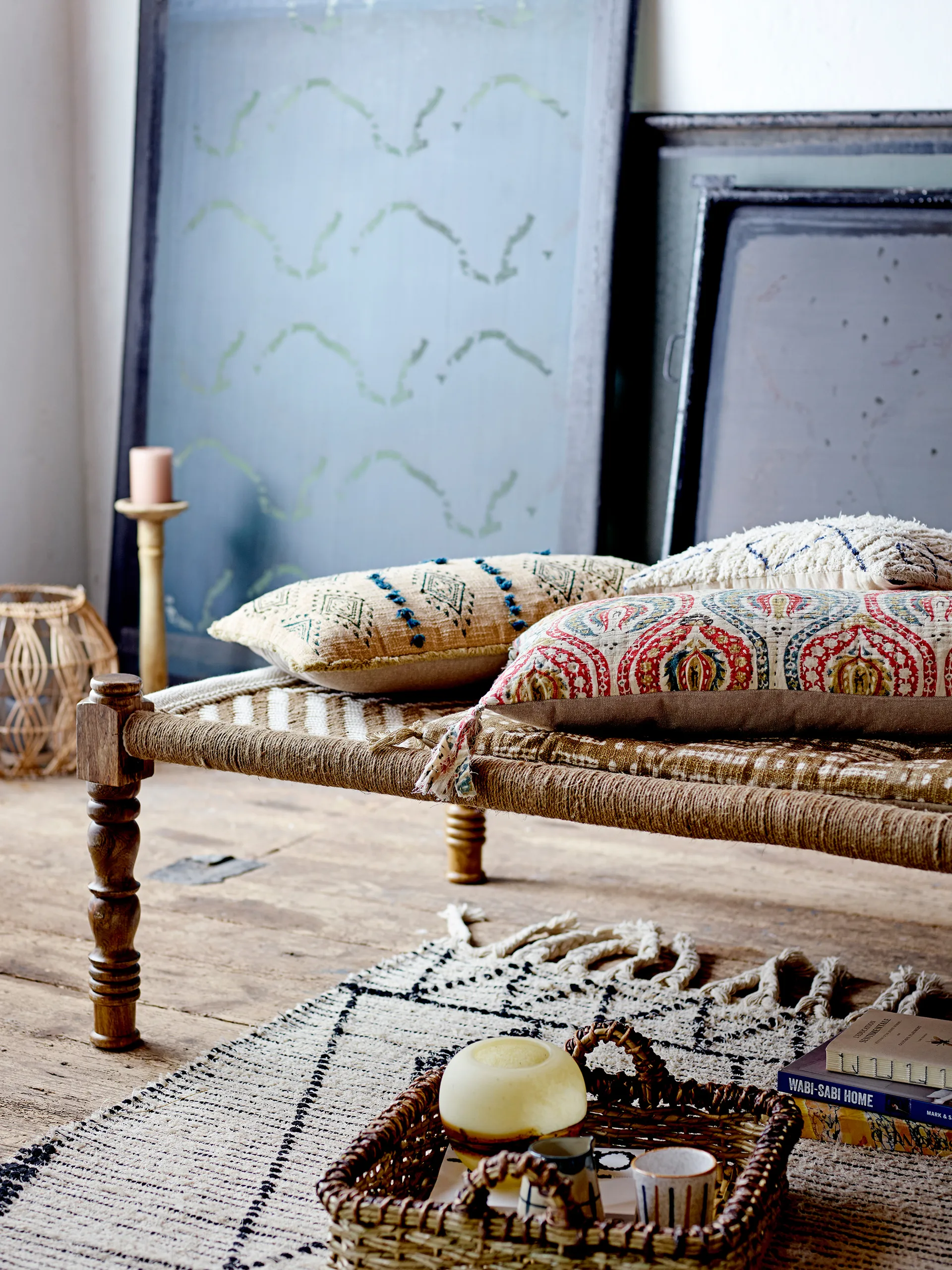 Maiga porta-vela Ø30x41 cm, Rotim Bloomingville