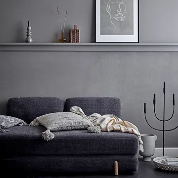 Manta de algodão com bordado Bloomingville 125x150 cm - natural - Bloomingville