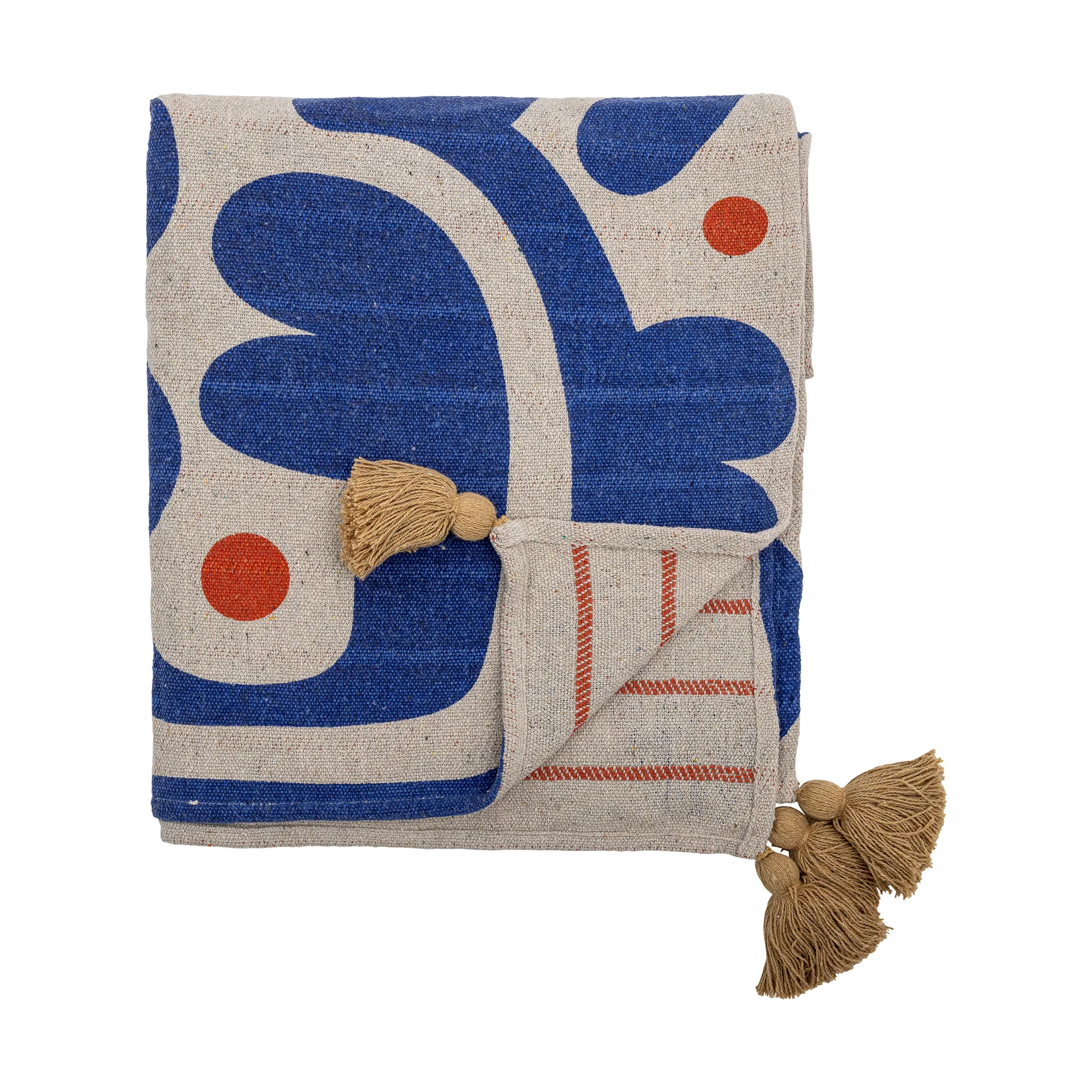 Manta Eviaya 130x160 cm, Azul Bloomingville