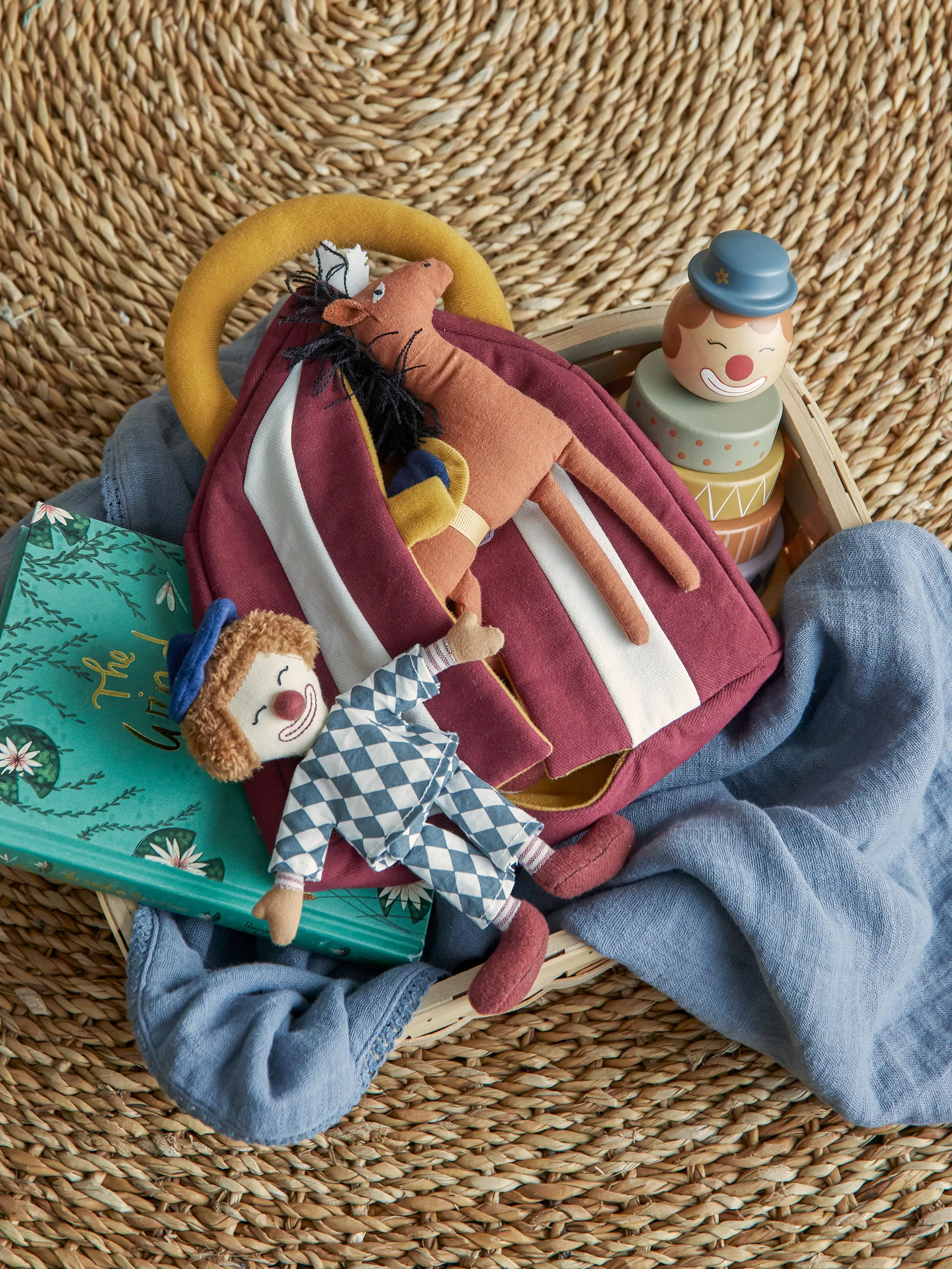 Manta Muslin Bloomingville 80x100 cm, Azul Bloomingville