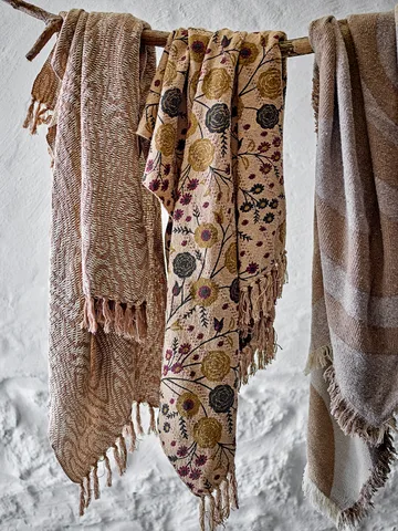 Manta Salobre algodão 160x130 cm - Castanho - Bloomingville