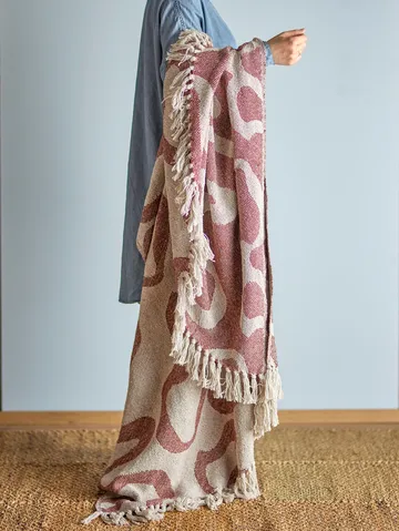 Manta Salobre algodão 160x130 cm - Castanho - Bloomingville