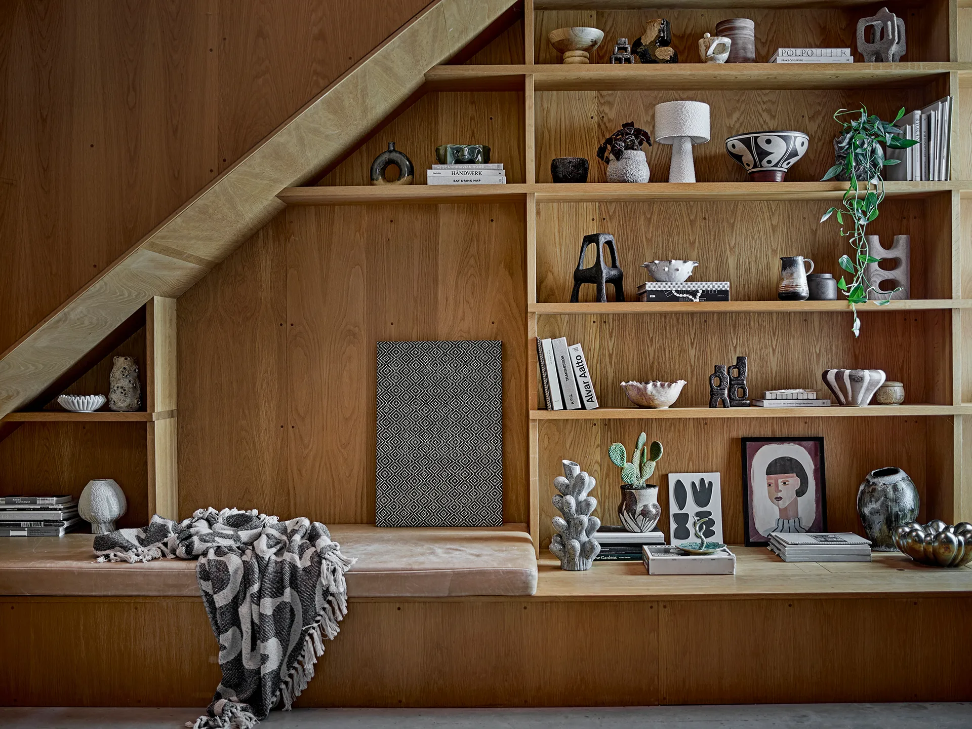 Manta Salobre algodão 160x130 cm, Preto Bloomingville