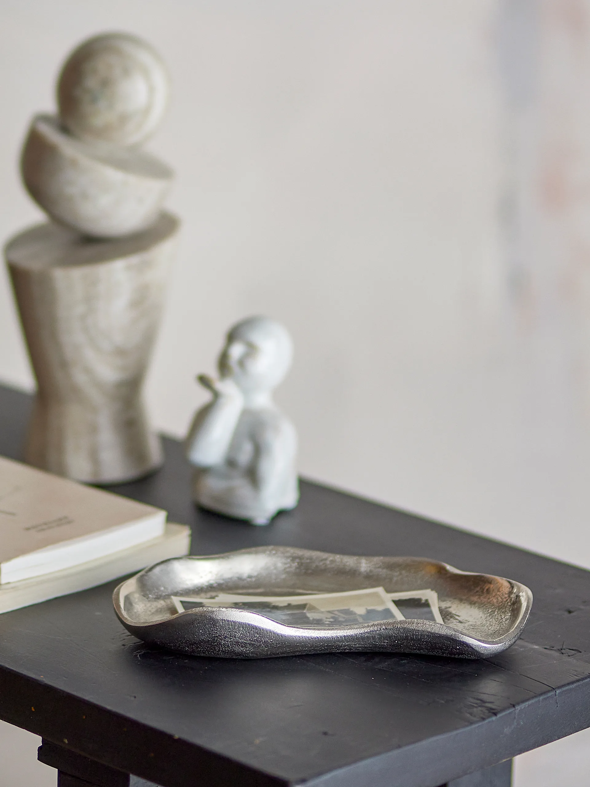 Marlice tabuleiro decorativa 12x20 cm, Prata Bloomingville