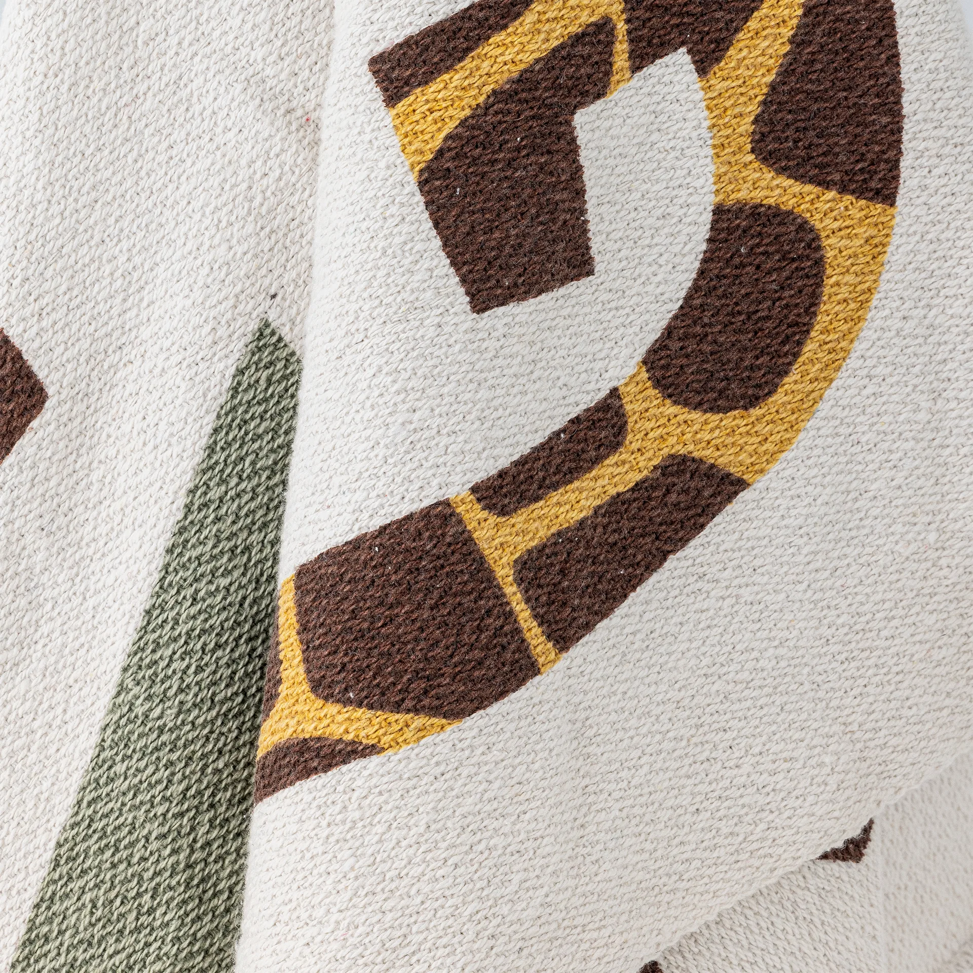 Memmo manta de algodão 160x130 cm, Natural Bloomingville