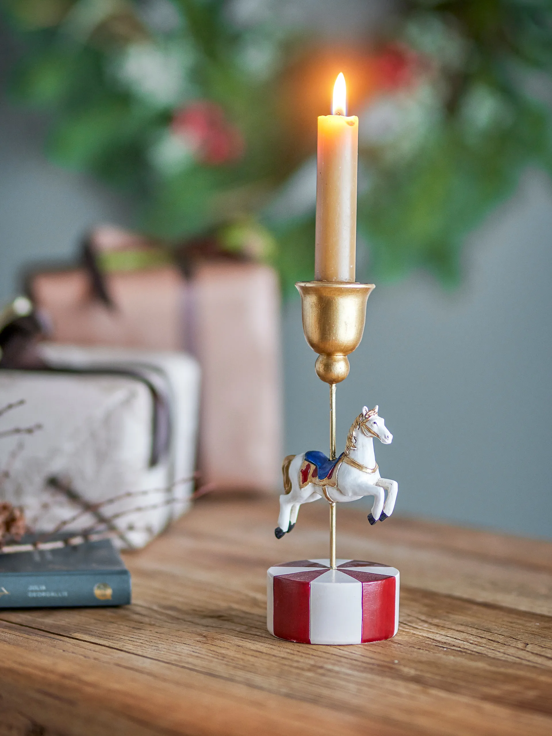 Merry-go-round castiçal, Branco Bloomingville