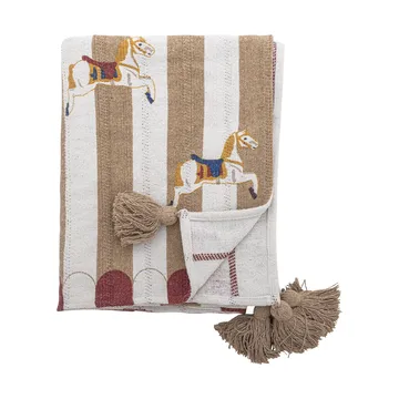 Merry-go-round cobertor 130x160 cm - Bege-vermelho - Bloomingville