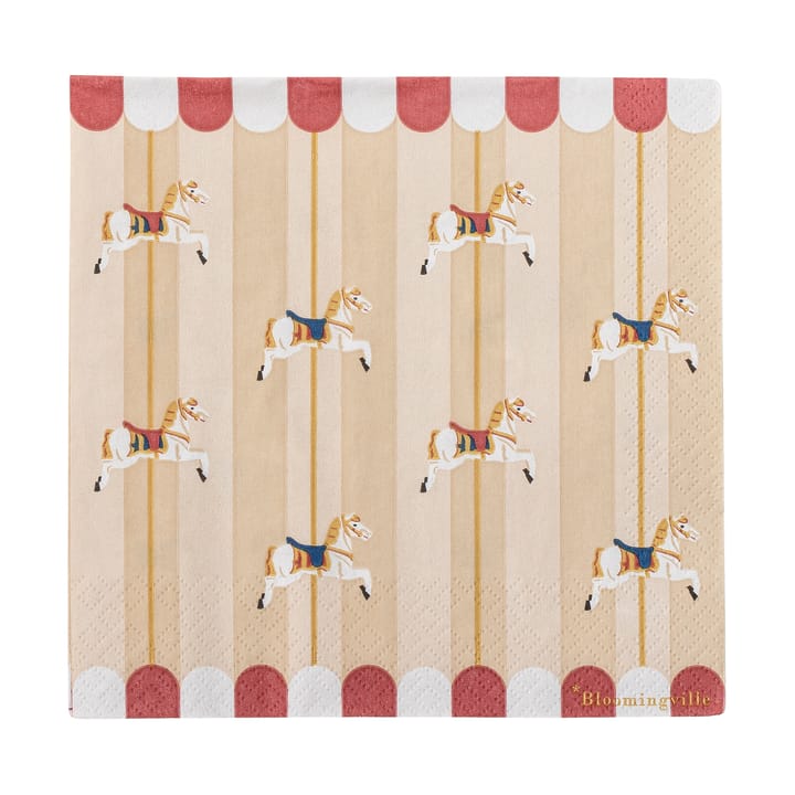 Merry-go-round guardanapo 33x33 cm 20 unidades - Natural - Bloomingville