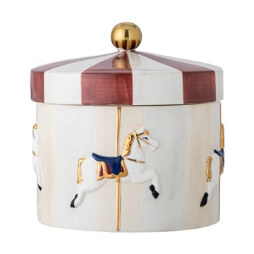 Merry-go-round pote com tampa Ø19,5x20,5 cm - Vermelho-branco - Bloomingville