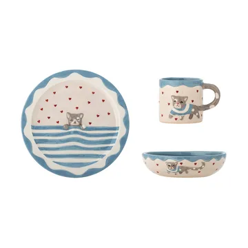 Mille conjunto de serviço - Gatos, 3 peças - Bloomingville
