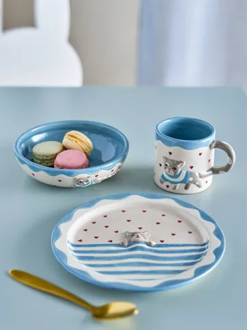 Mille conjunto de serviço - Gatos, 3 peças - Bloomingville