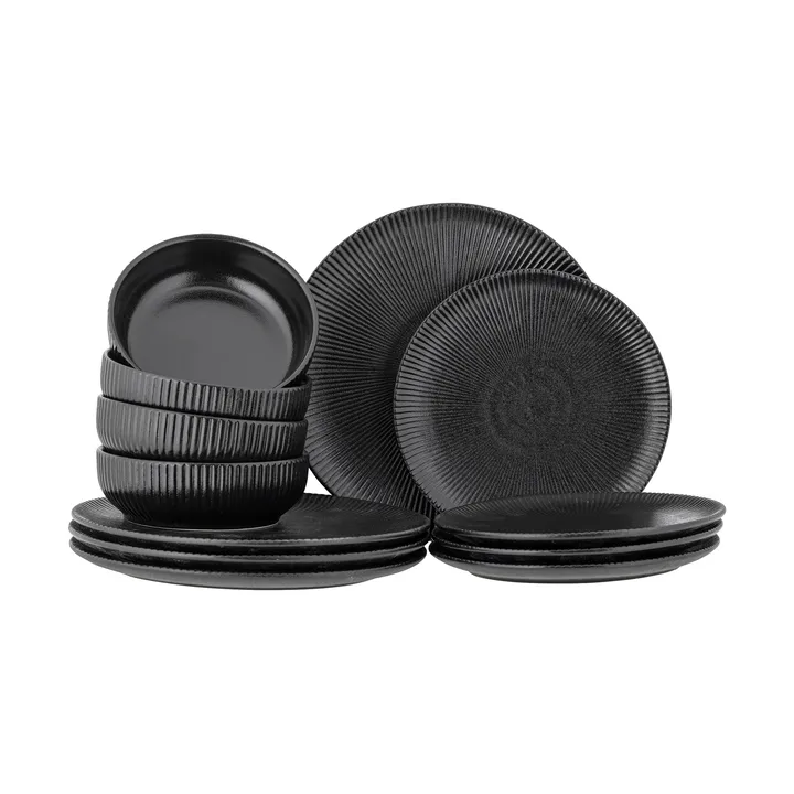 Neri servisset 12 peças - Preto - Bloomingville