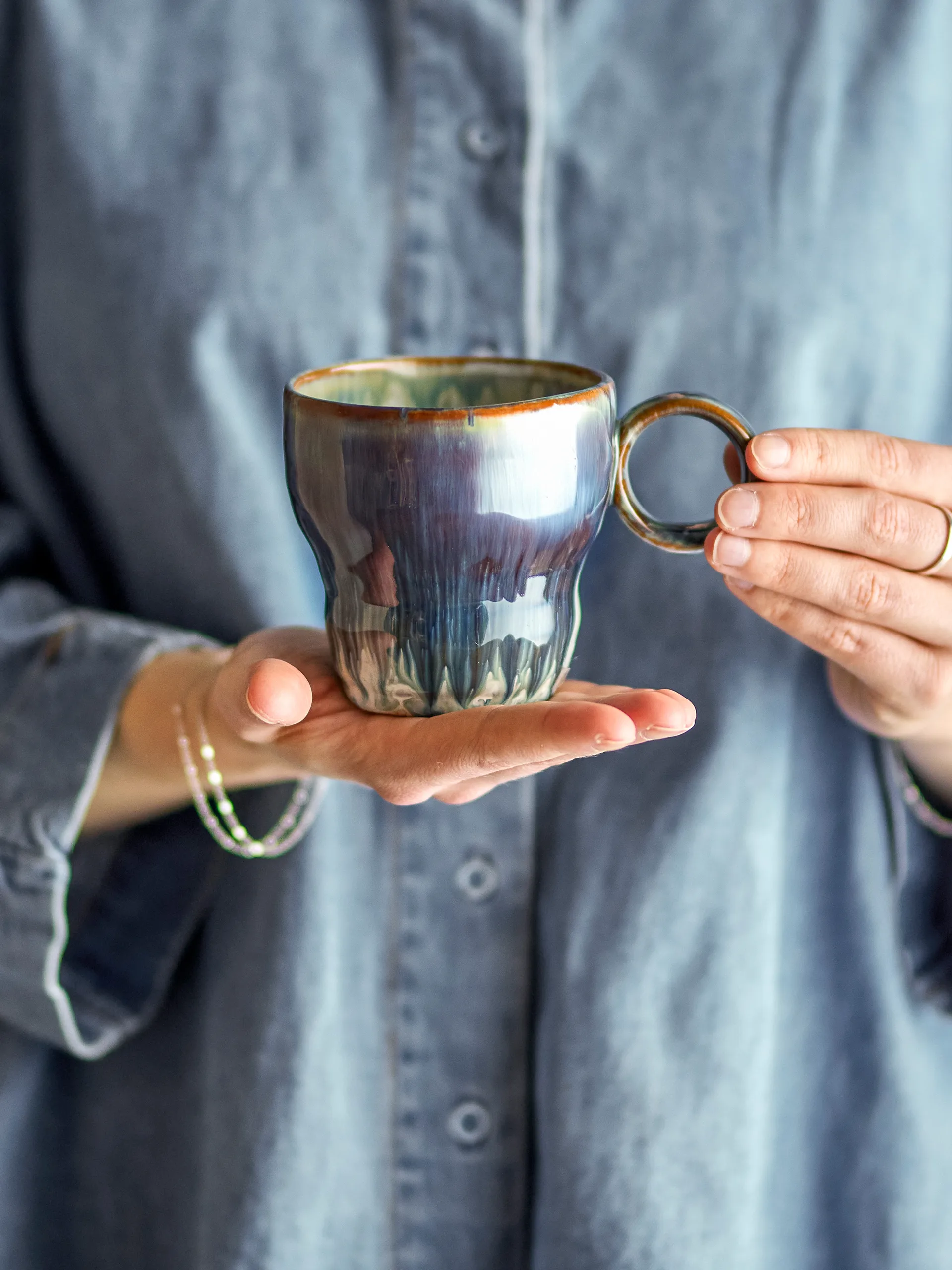 Nigel conjunto de 4 canecas, Azul Bloomingville