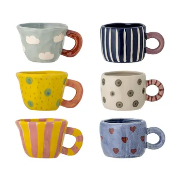 Nini chávena - Multi, 6 peças - Bloomingville
