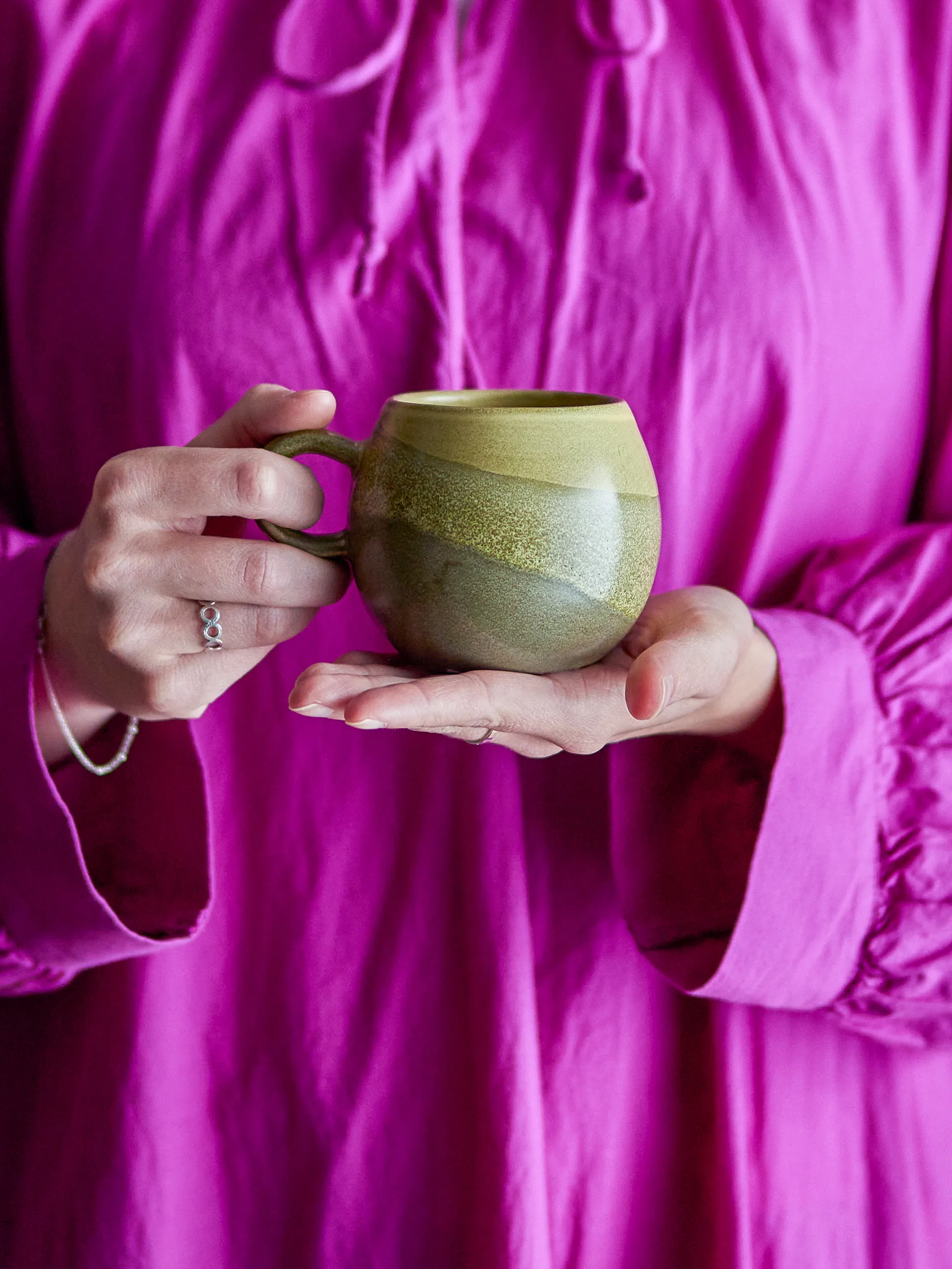 Paula chávena 27,5 cl, Verde-verde Bloomingville