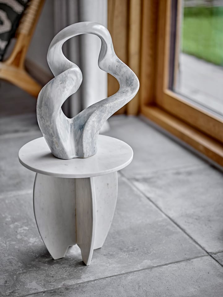 Pedestal Sendai Ø30,5x31 cm, White marble Bloomingville