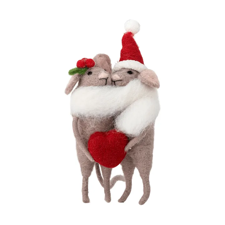 Peo enfeite de lã para a árvore de Natal 2 peças - Castanho-vermelho, 17 cm - Bloomingville