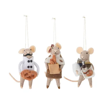 Peo enfeite de lã para a árvore de Natal 2 peças - Natural - Bloomingville